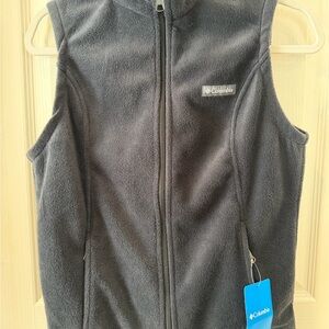 NWT Columbia Benton Springs Black Fleece Vest, Sz S